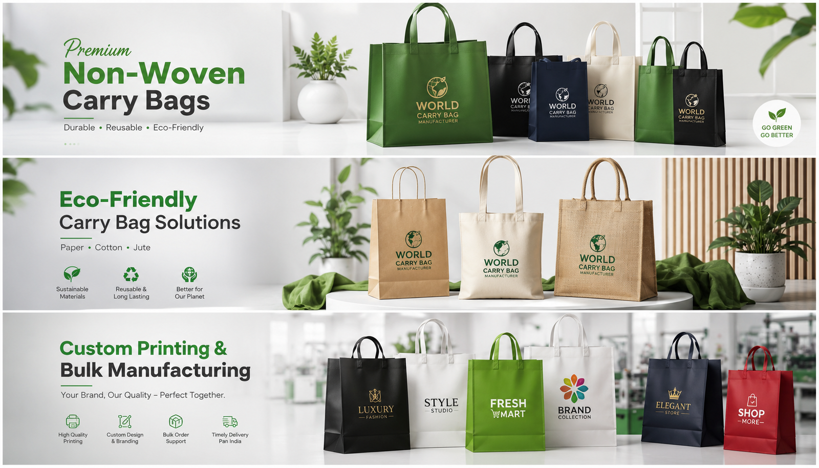 World Carry Bag Non Woven